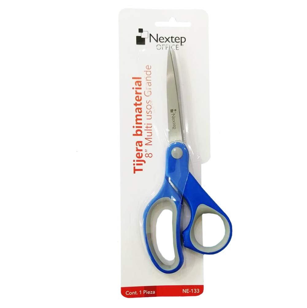 NEXTEP SOLUCIONES - Bundle Tijera Nextep Bimaterial 8" Multiusos Grande Cont. 6 Piezas