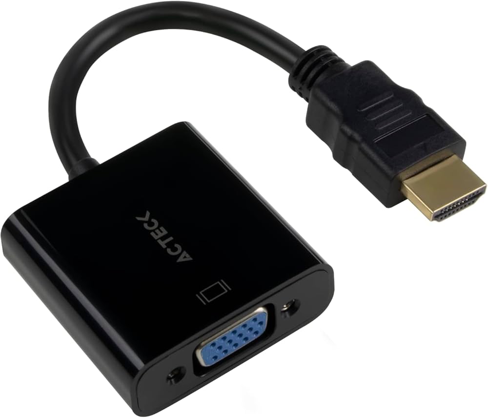 ACTECK - Adaptador Acteck HDMI a VGA Shift Plus AV400 para Video Macho a Hembra Advanced Series Negro