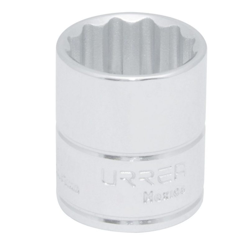 URREA - Dado cuadro de 3/8", 12 puntas, en pulgadas, 19/32"