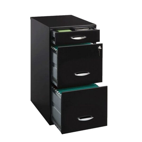 Archivero Vertical Metálico 1 Papelero y 2 Archiveros