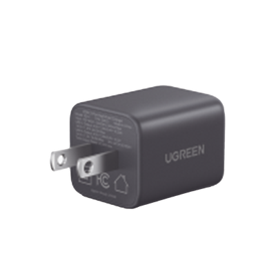 UGREEN - Cargador rápido GaN 1A1C de 20 W y 2 puertos