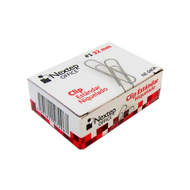 NEXTEP SOLUCIONES - Clip Nextep Estándar Niquelado #1 32mm C/10 100 Clips c/u