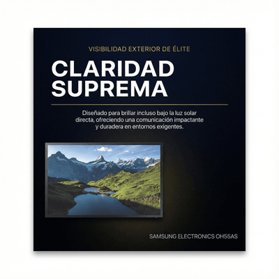 SAMSUNG ELECTRONICS - Pantalla Profesional LED 55" para Exterior con Vidrio Templado de Protección 5T, Full HD (1080p), HDMI/HDBaseT (LAN), Brillo 3500 cd/m2. Compatible VESA