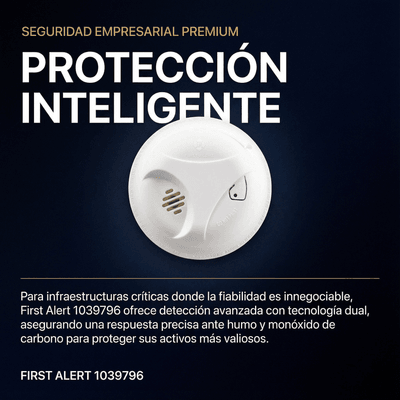 FIRST ALERT - Detector de Humo Autónomo, No Requiere Panel, Con Botón para Silenciar, Sensor por Ionización