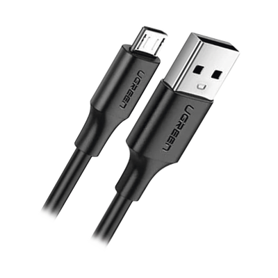 UGREEN - Cable USB-A a Micro USB | 1 Metro (3.28 Pies) | Tecnología de Carga Rápida Qualcomm / QC 3.0/2.0 | Recarga hasta 18W | Transmisión de Datos hasta 480Mbps | Tecnología de Carga Segura | Hasta 5,000 Flexiones | ABS y PVC de Alta Duración