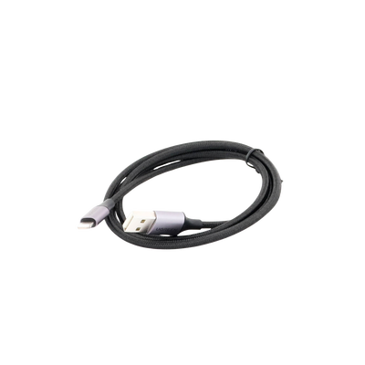 UGREEN - Cable USB-A a Lightning | 1 Metro (3.28 Pies) | Certificado MFi | Carga Rápida 5V/2.4 A | 480 Mbps | Conector C94 | Adecuado para iPhone, iPad y iPod | Protección Integrada | Caja de Aluminio | Nylon Trenzado | Color Negro