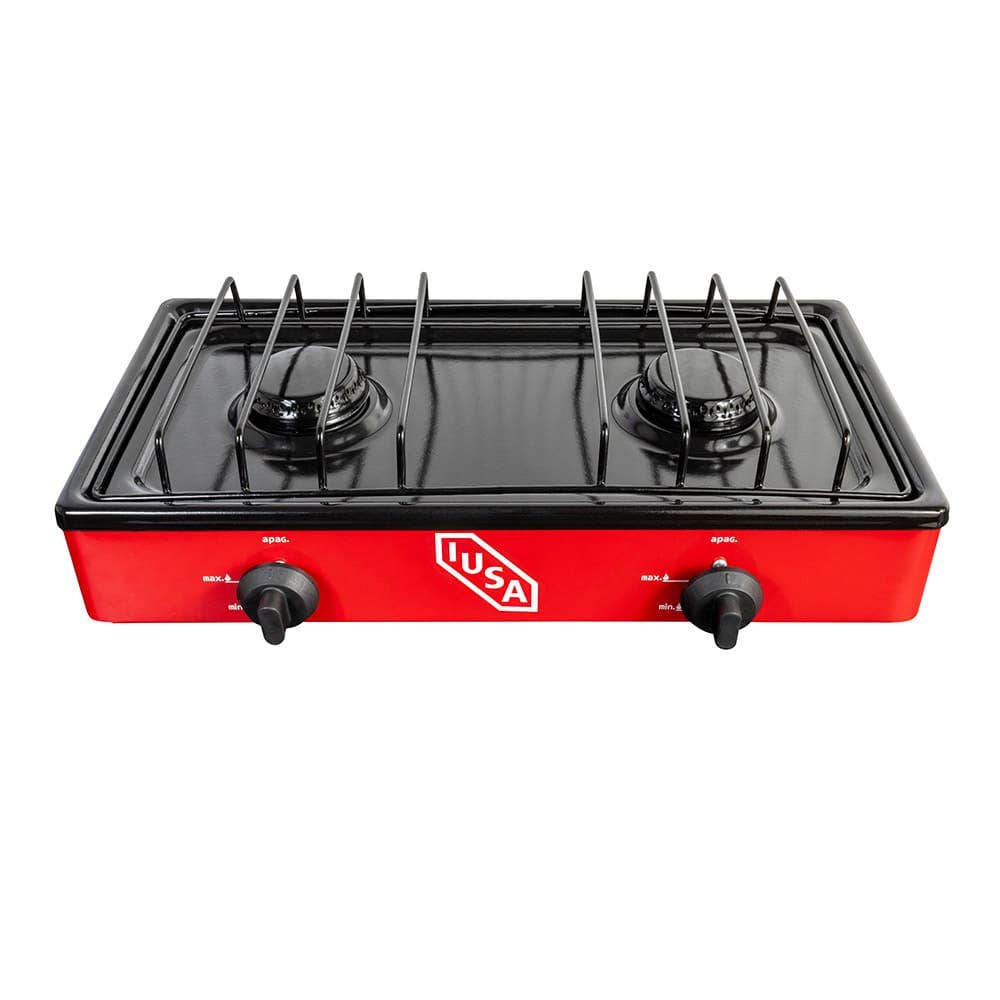 IUSA - Parrilla de gas con 2 quemadores iusa color rojo