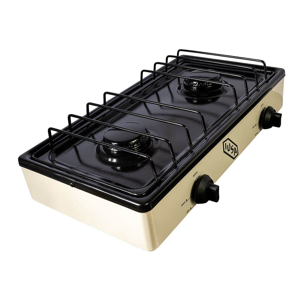 IUSA - Parrilla de gas con 2 quemadores iusa color avena