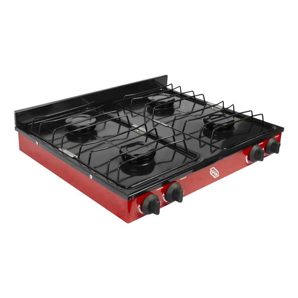 IUSA - Parrilla de gas con 4 quemadores iusa color rojo