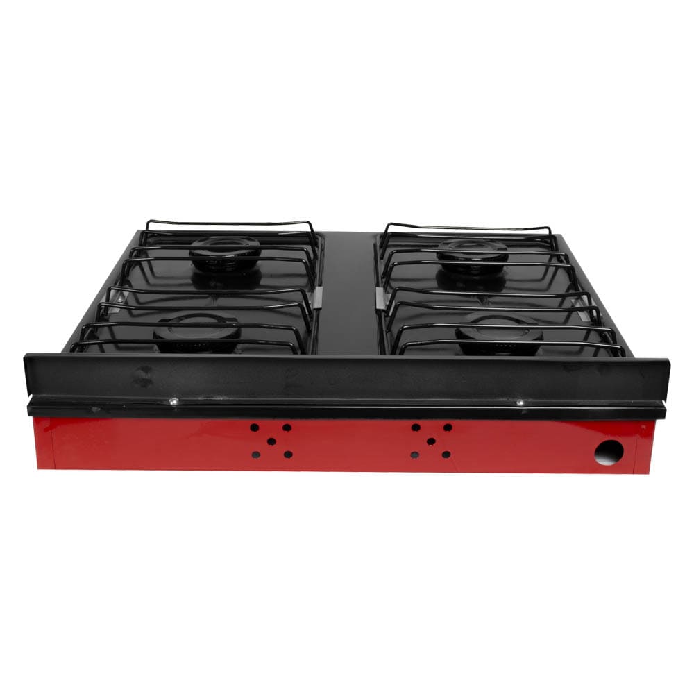 IUSA - Parrilla de gas con 4 quemadores iusa color rojo
