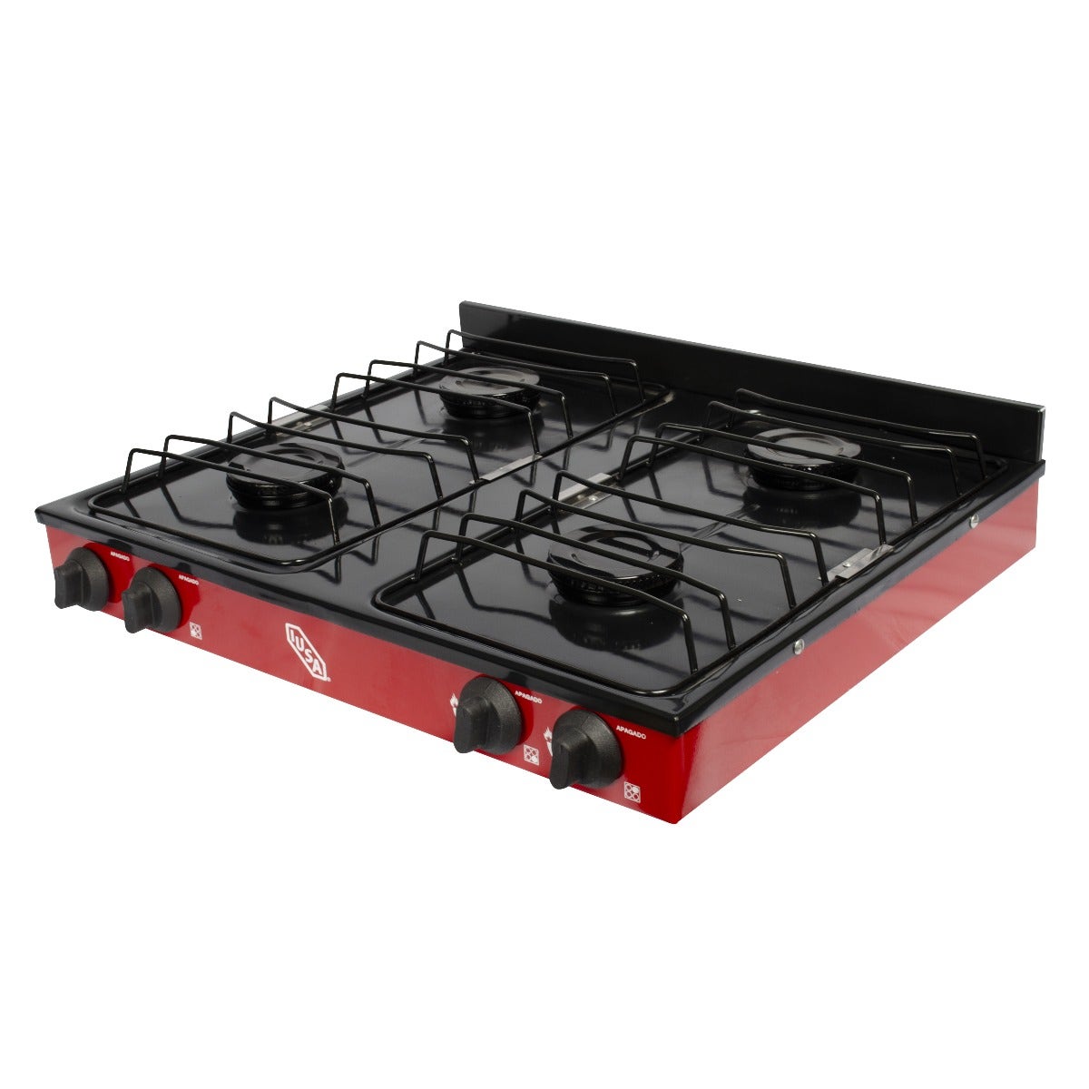 IUSA - Parrilla de gas con 4 quemadores iusa color rojo