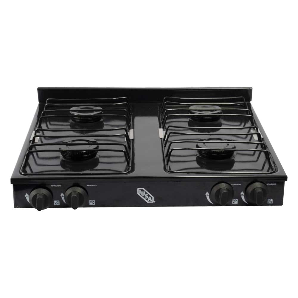 IUSA - Parrilla de gas con 4 quemadores iusa color negro