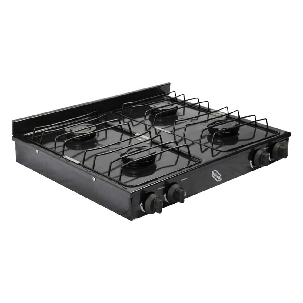 IUSA - Parrilla de gas con 4 quemadores iusa color negro
