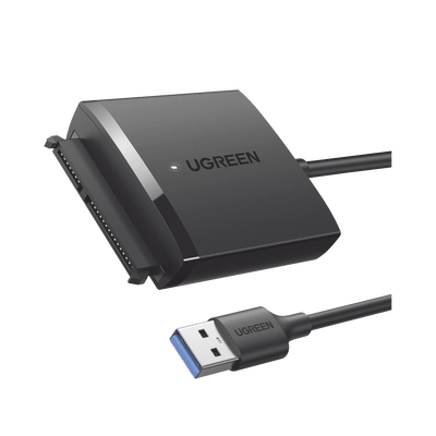 UGREEN - Adaptador USB 3.0 a SATA III | Compatible con Disco Duro HDD y SSD de 2.5" y 3.5" de hasta 12 TB | Velocidad USB 3.0 de hasta 5 Gbps | Alta Velocidad con UASP & TRIM | Cable de 50 cm.
