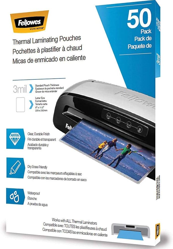 FELLOWES - Mica Térmica Fellowes Tamaño Carta 3 Milésimas C/50 piezas