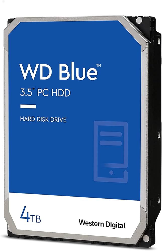 WESTERN DIGITAL - Disco Duro Interno Western Digital Blue 4TB 3.5" 5400RPM SATA lll 6Gbit/s Cache 256MB para PC