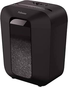 FELLOWES - Trituradora Fellowes Powershred LX50 Corte Cruzado 9 Hojas 4.4 Galones Color Negro