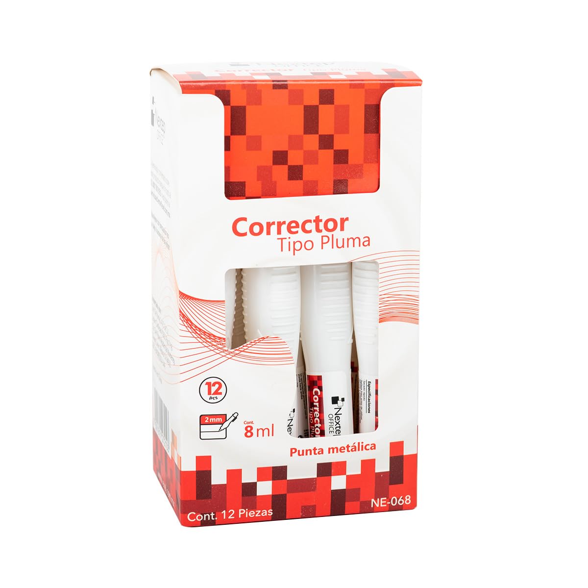NEXTEP SOLUCIONES - Bundle Corrector Nextep Tipo Pluma 8Ml Punta Metalica C/12 Cont. 1Pieza