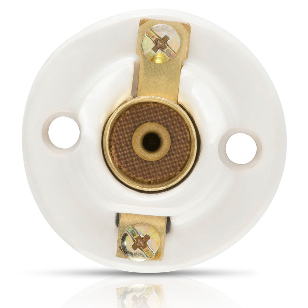 IUSA - Portalámpara de porcelana para candelabro