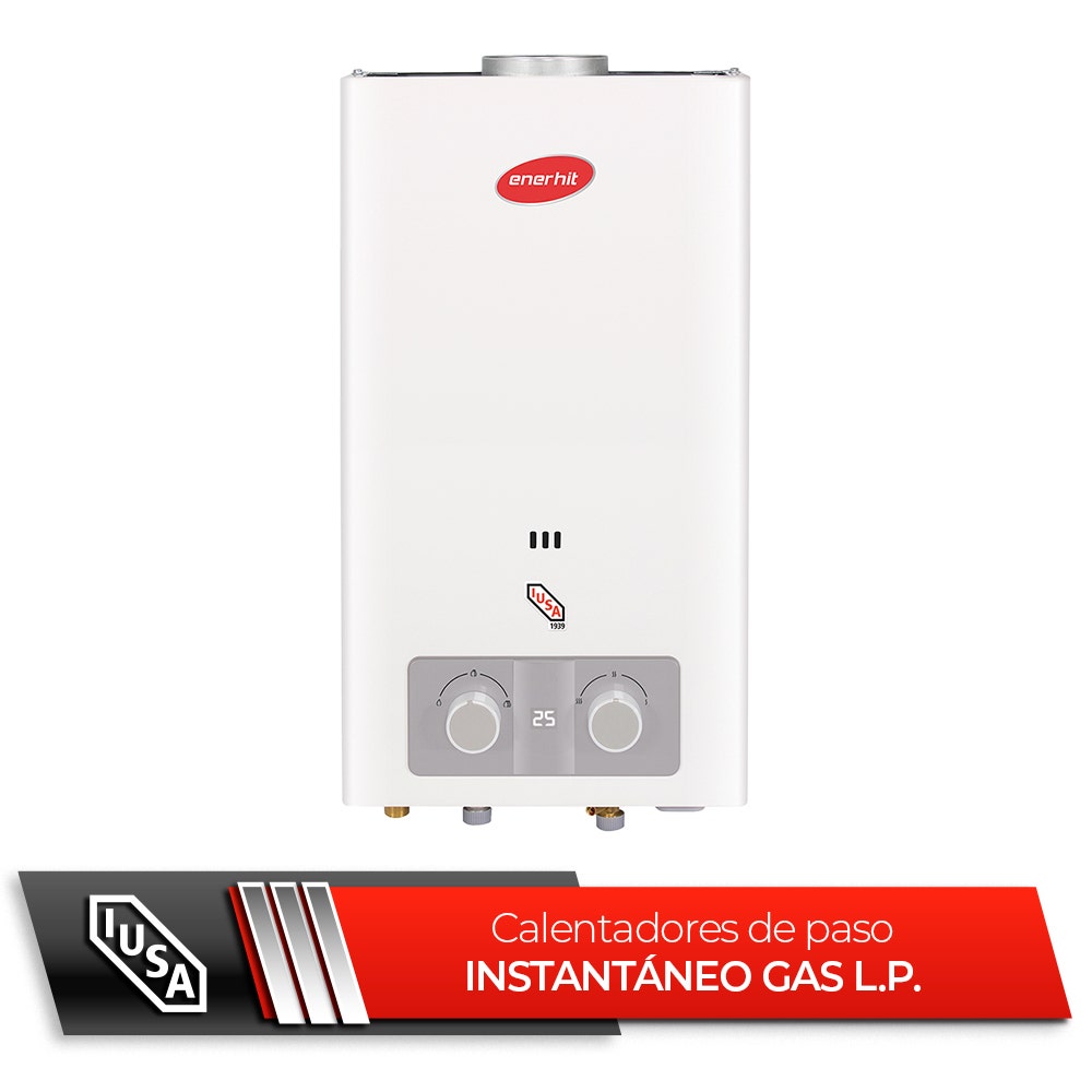 IUSA - Calentador de agua instantáneo Enerhit 12 L para gas L.P.