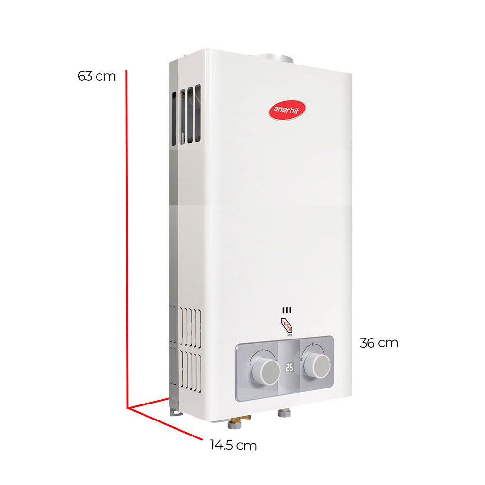 IUSA - Calentador de agua instantáneo Enerhit 12 L para gas L.P.
