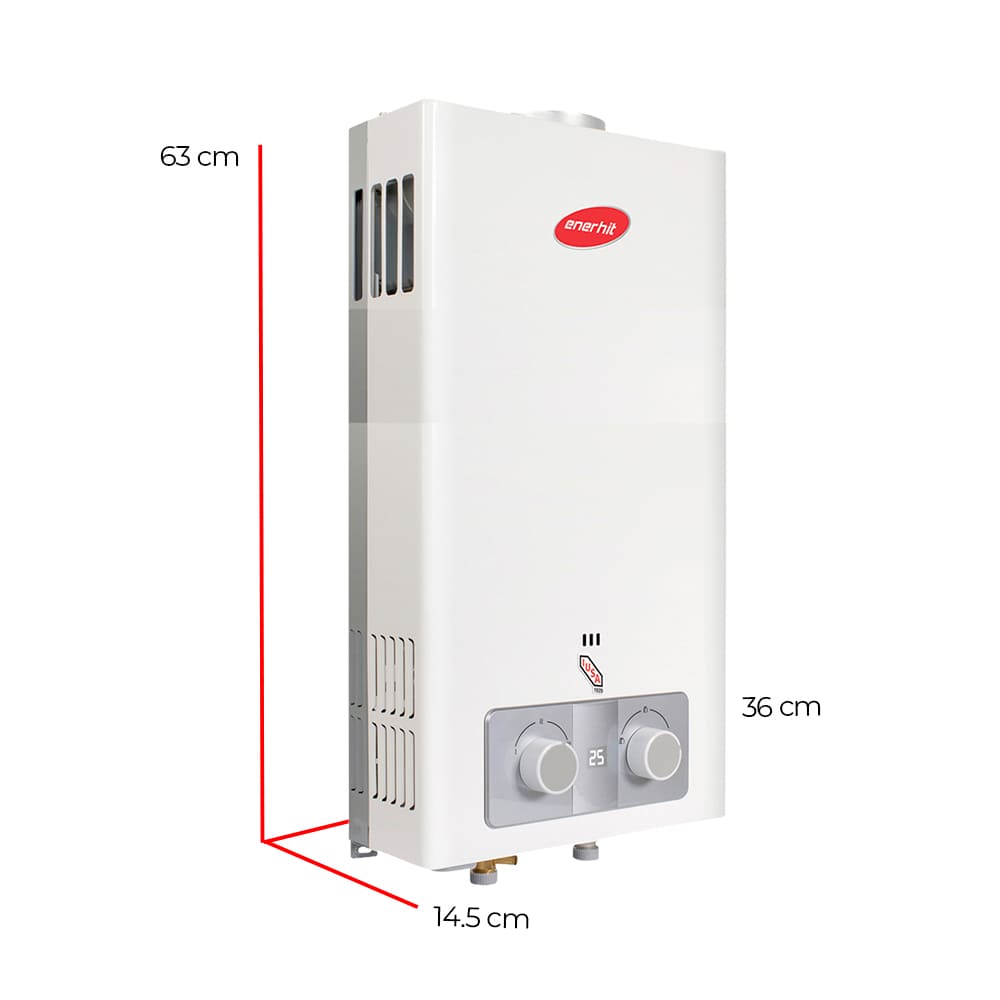 IUSA - Calentador de agua instantáneo Enerhit 12 L para gas Natural