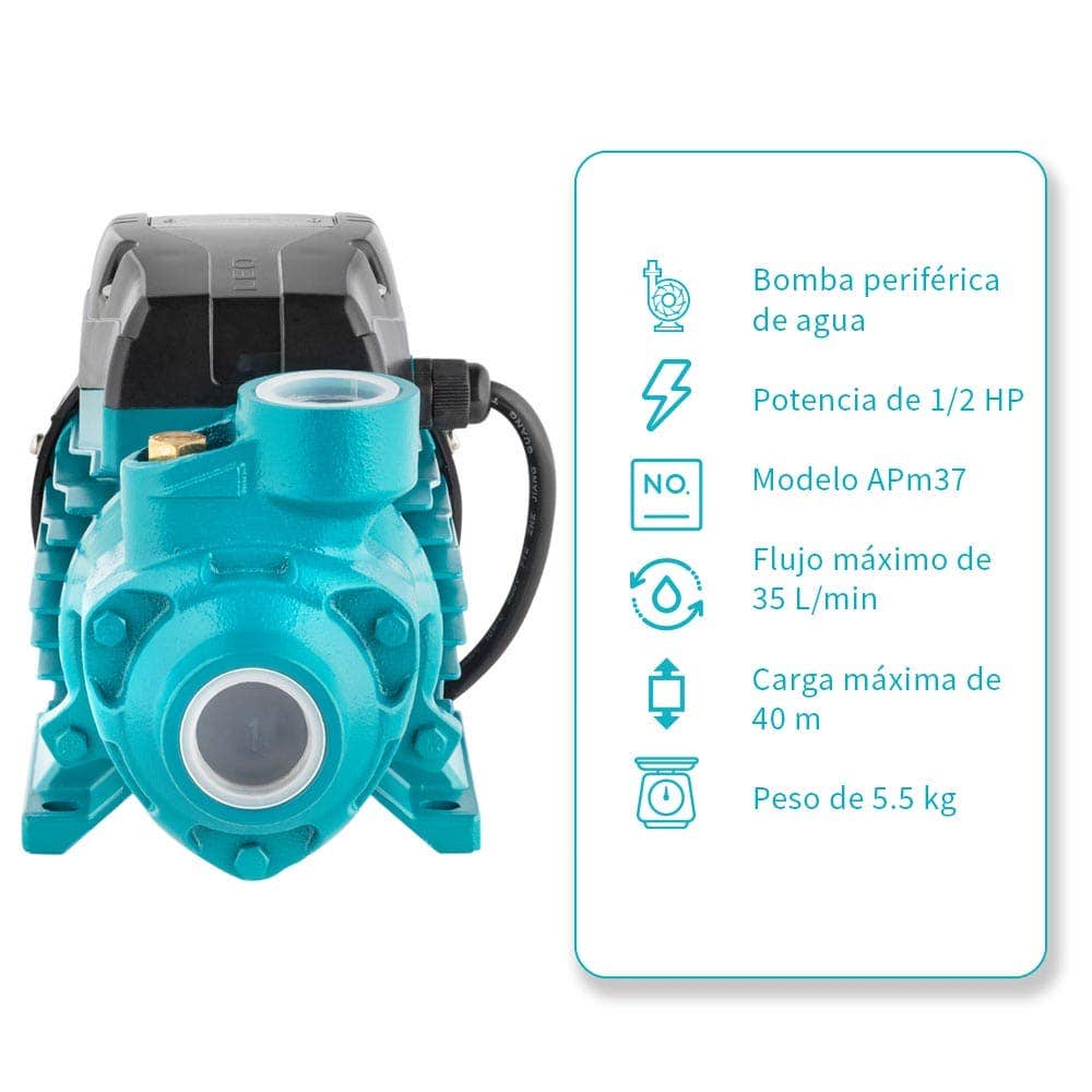 IUSA - Bomba periférica 1/2 hp entrada/salida 1" iusa
