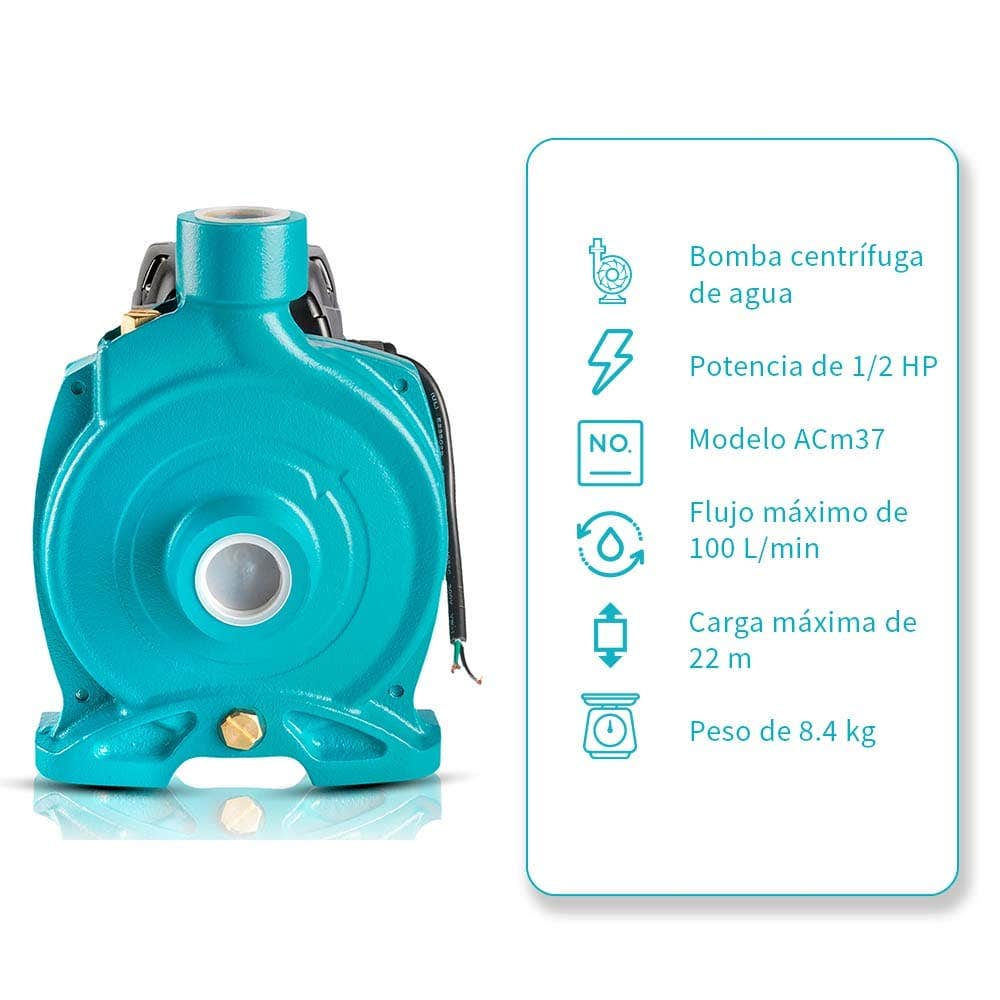 IUSA - Bomba centrífuga 1/2 hp uso doméstico iusa