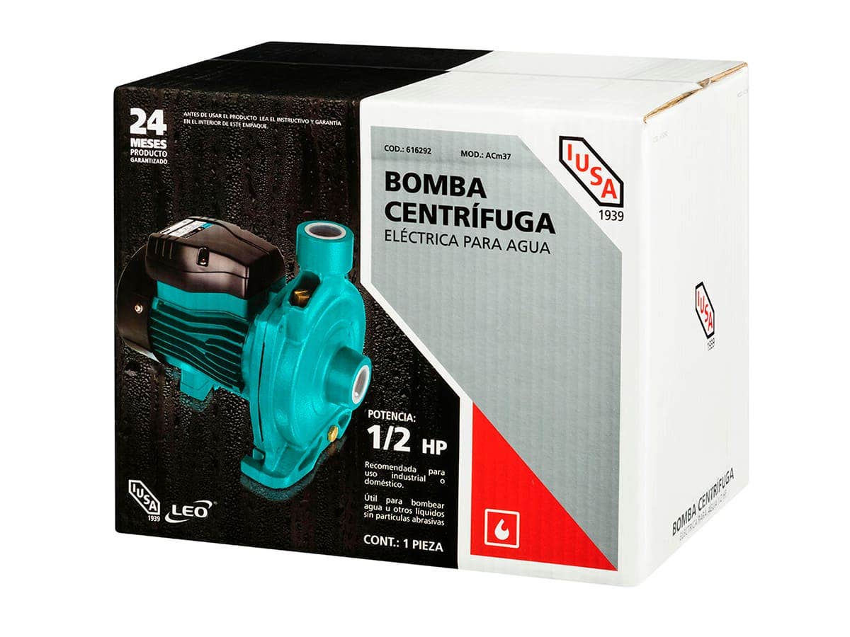 IUSA - Bomba centrífuga 1/2 hp uso doméstico iusa