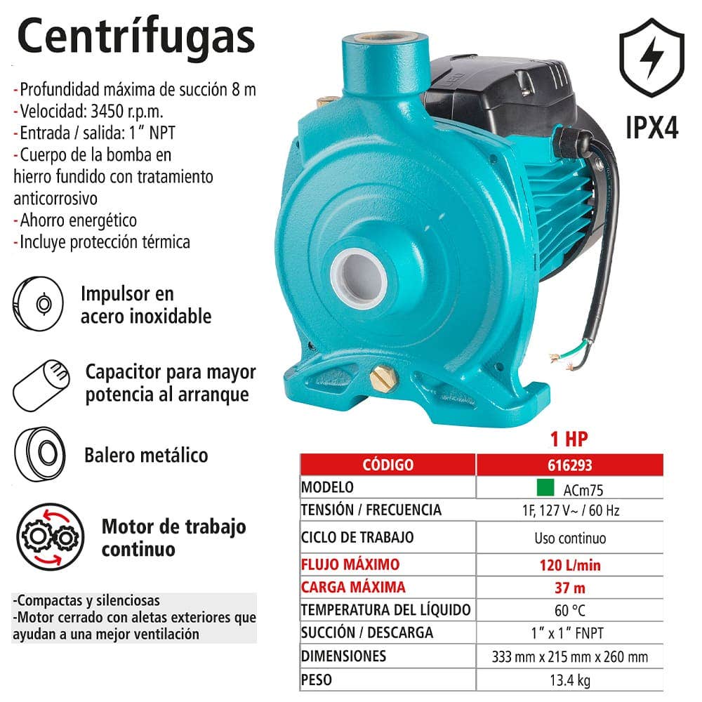 IUSA - Bomba centrífuga 1 hp iusa