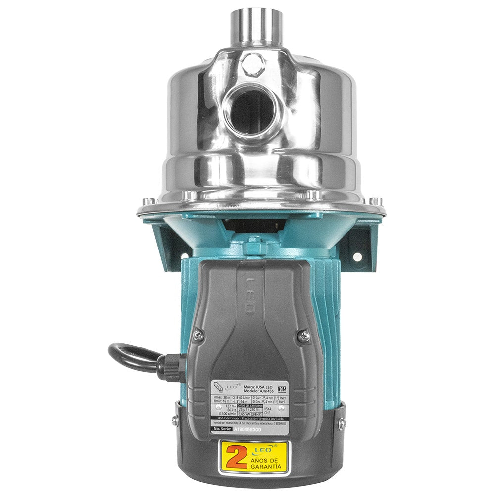 IUSA - Bomba jet con cabezal de acero inoxidable 1 hp