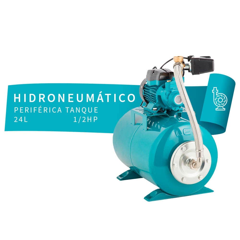 IUSA - Hidroneumático periférico de 0.5 HP, tanque 24 L