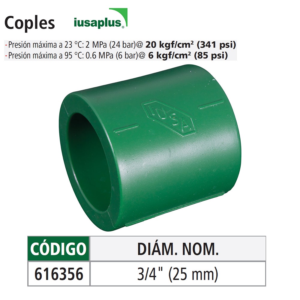 IUSA - Cople de ppr 25 mm