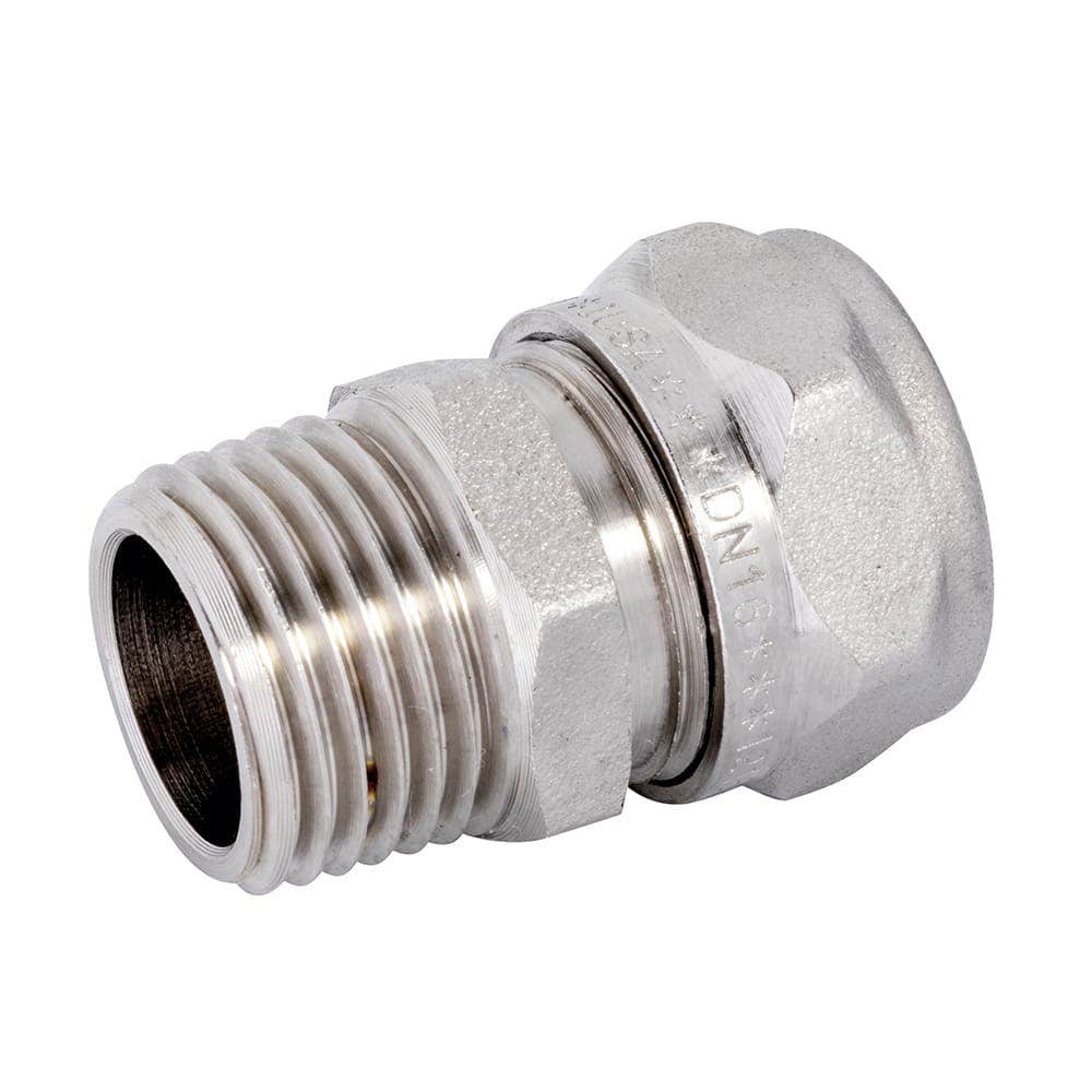 IUSA - Adaptador de latón niquelado tipo macho 32 x 1” nptm