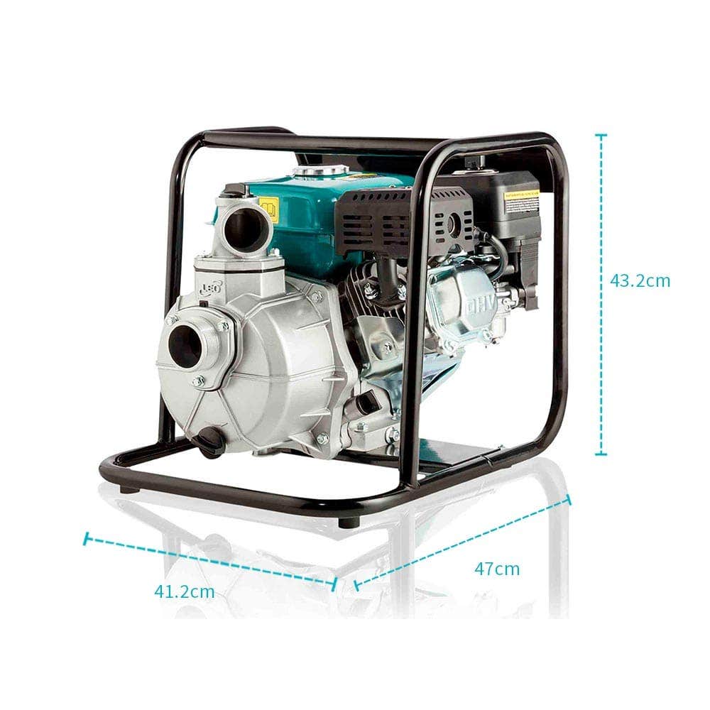 IUSA - Motobomba a gasolina 6.5 HP, 2” entrada/salida, IUSA