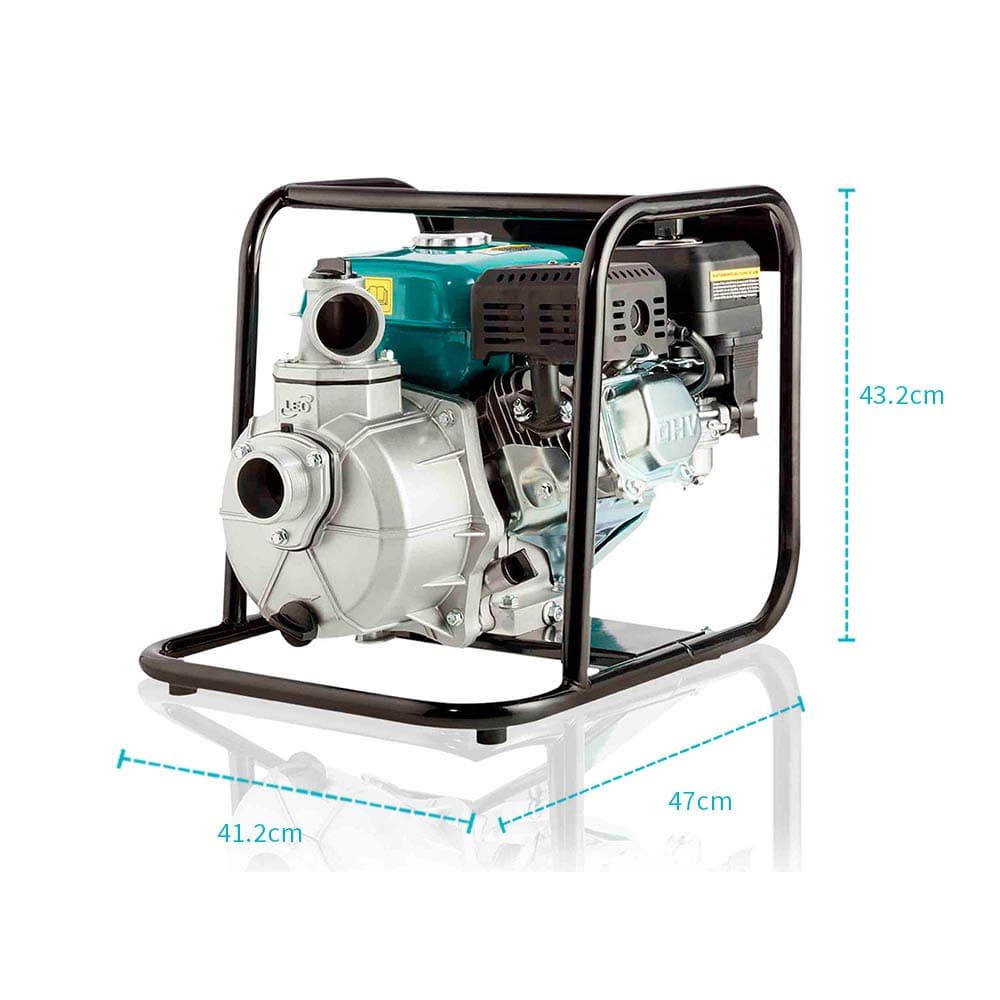 IUSA - Motobomba a gasolina 6.5 HP, 3” entrada/salida, IUSA