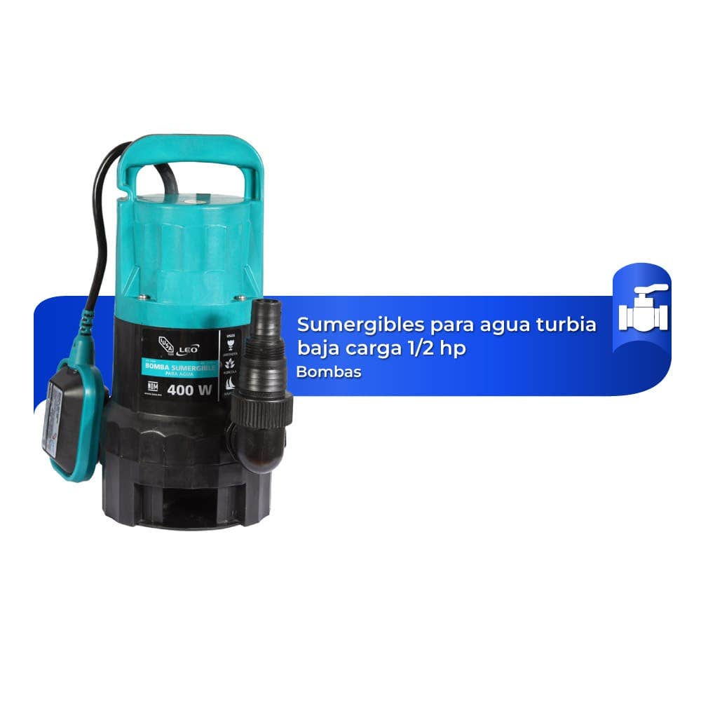 IUSA - Bomba sumergible para agua limpia y turbia 0.5 hp
