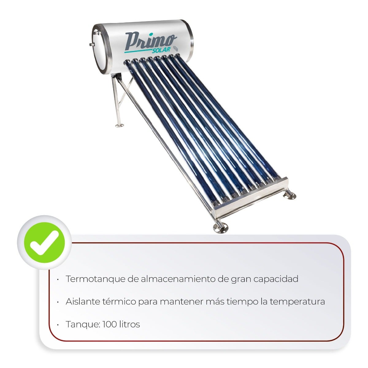 IUSA - Calentador Solar 8 tubos IUSA 120 L