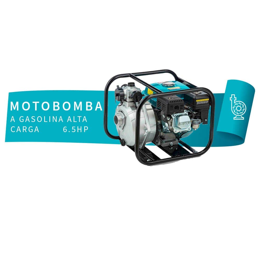 IUSA - Motobomba a gasolina 6.5 HP, alta presión, IUSA