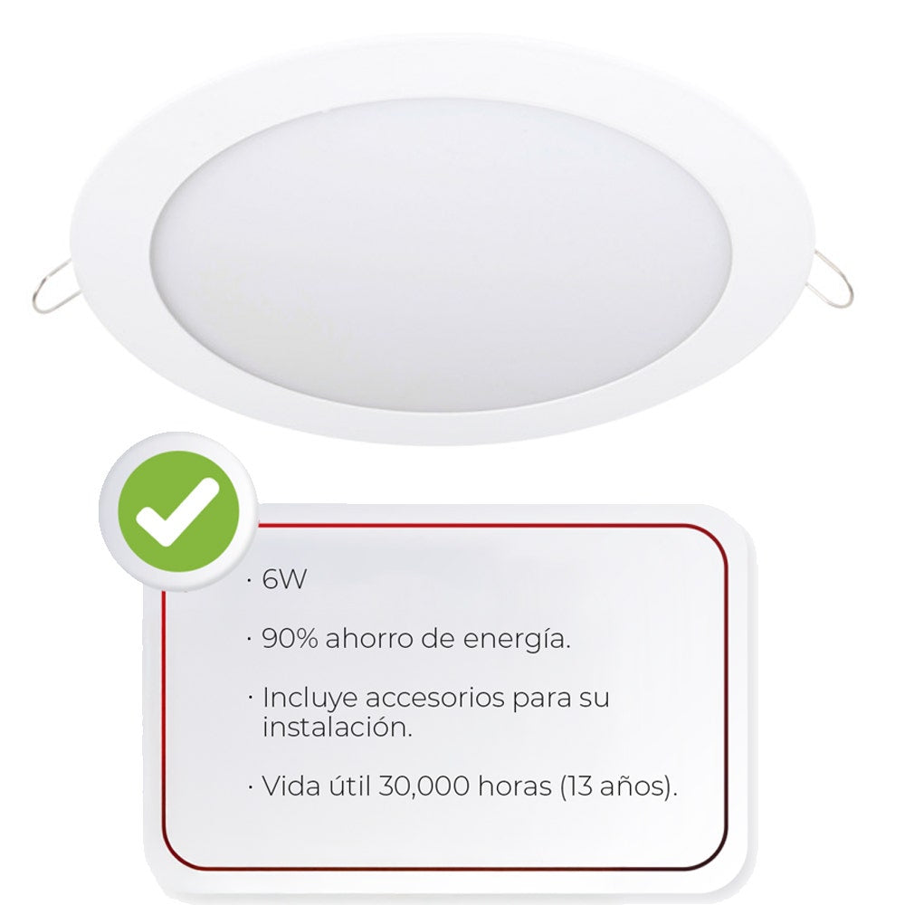 IUSA - Luminaria LED redonda fija 420 lm luz blanca