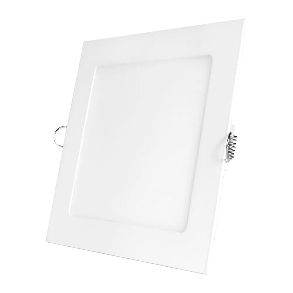 IUSA - Luminaria led cuadrada blanca 12 w empotrar fija