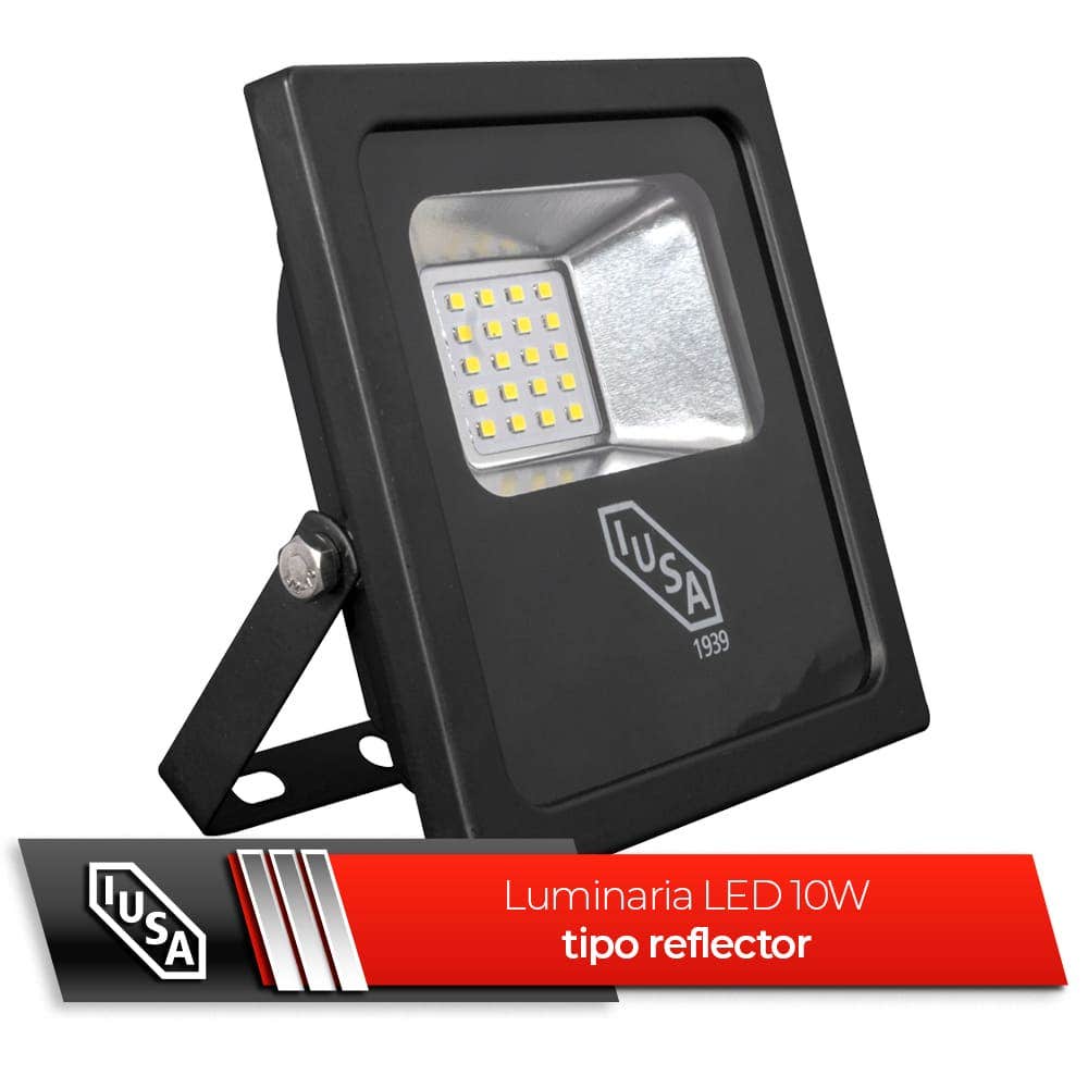 IUSA - Reflector LED 10 W, Luz Blanca 6500 K, IUSA