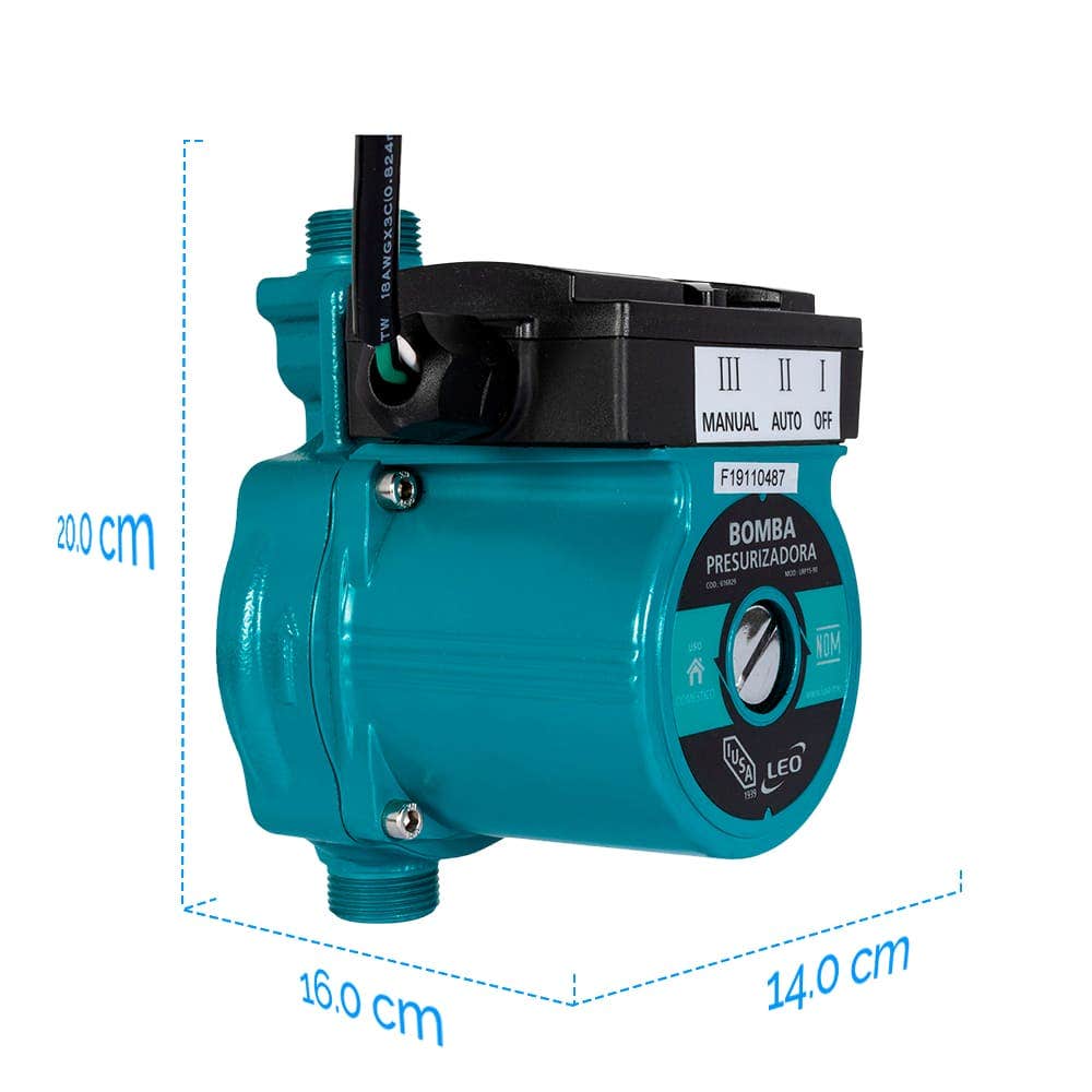IUSA - Bomba presurizadora 0.16 hp con accesorios