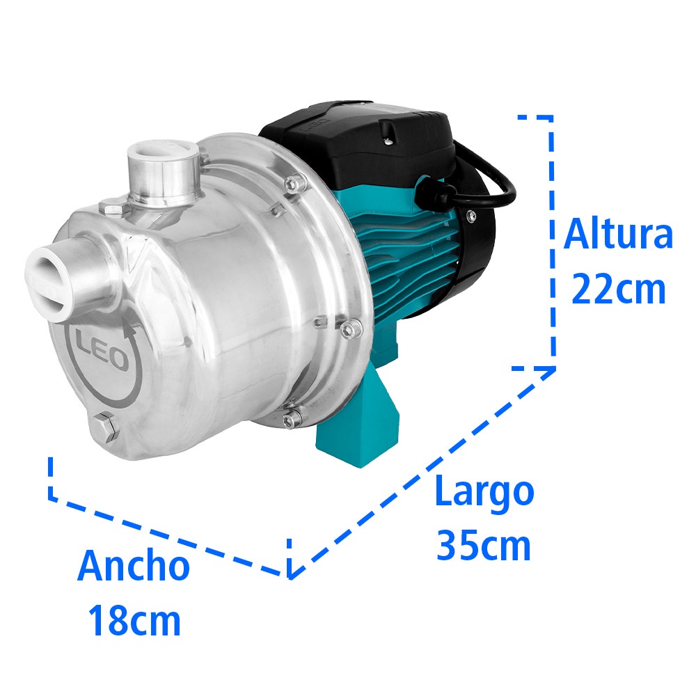 IUSA - Bomba jet acero inoxidable 3/4 hp, 1" fnpt