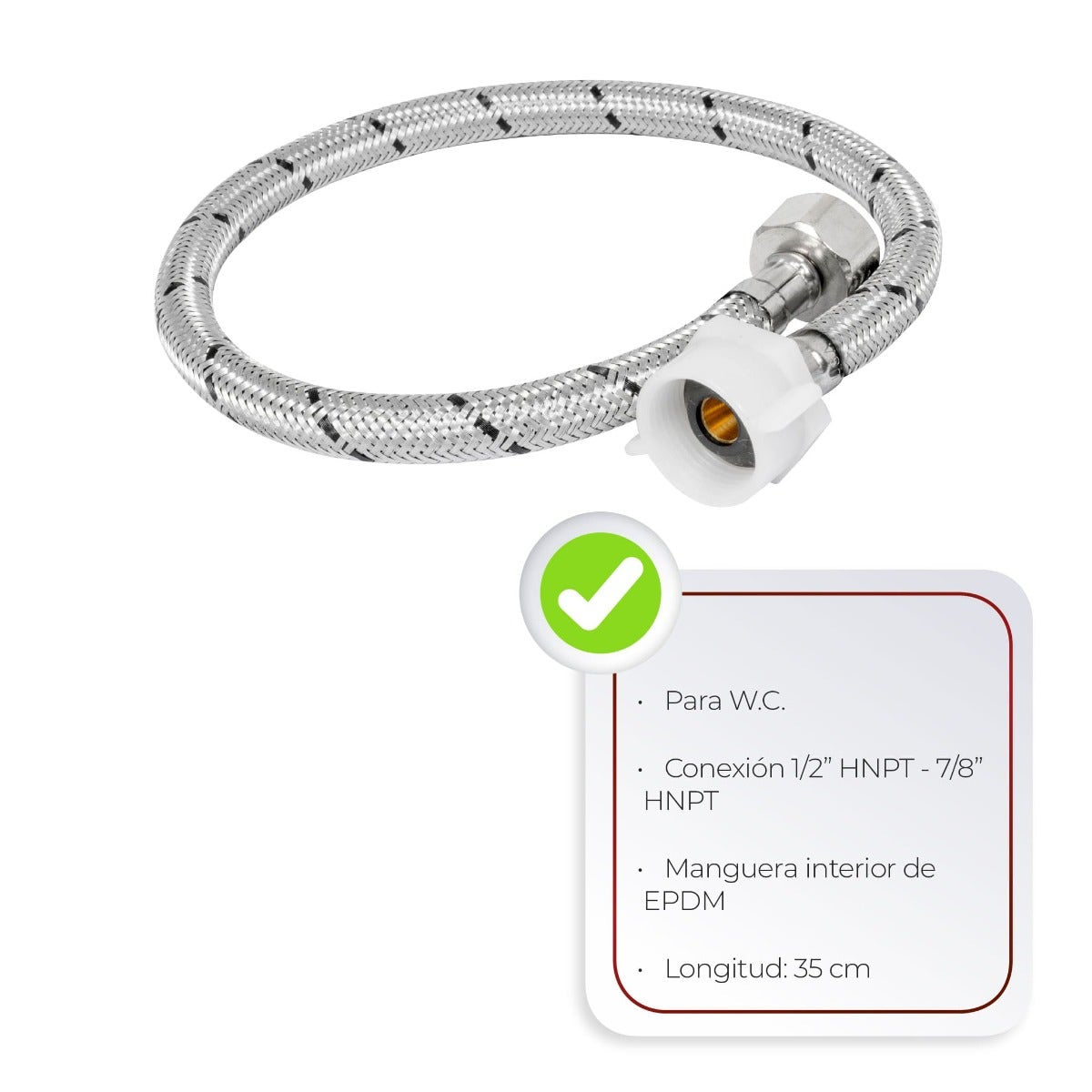 IUSA - Manguera flexible para WC 35 cm