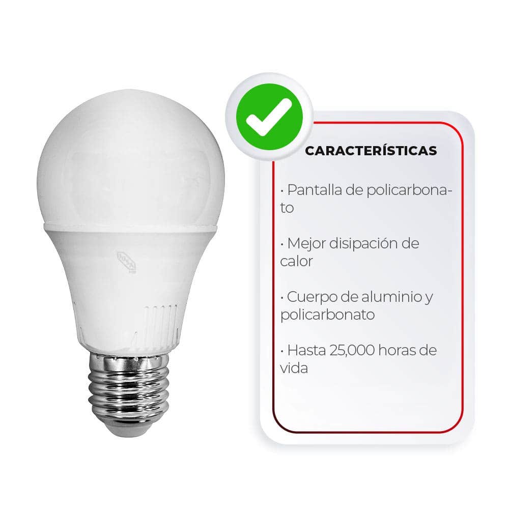 IUSA - Foco LED A19 en blister luz blanca 5 W
