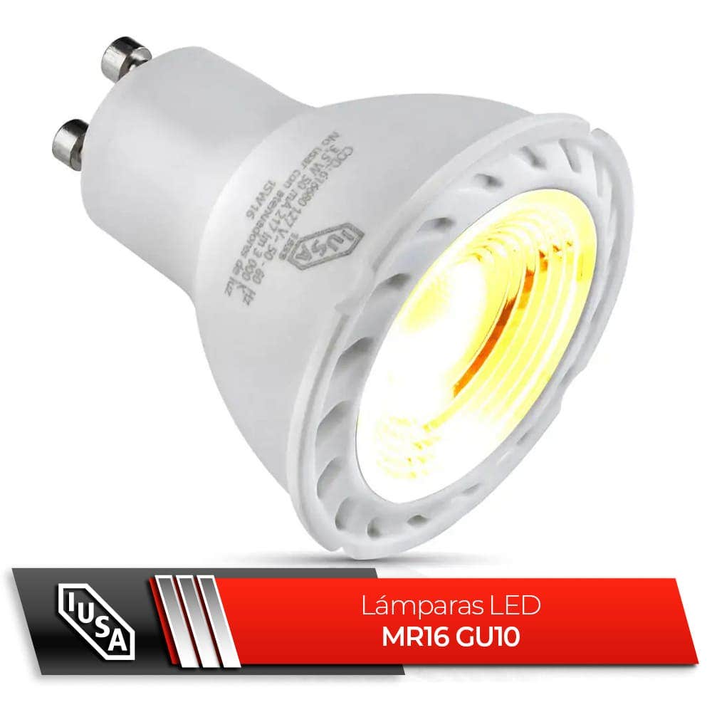IUSA - Foco LED MR-16 GU10 luz cálida 5W