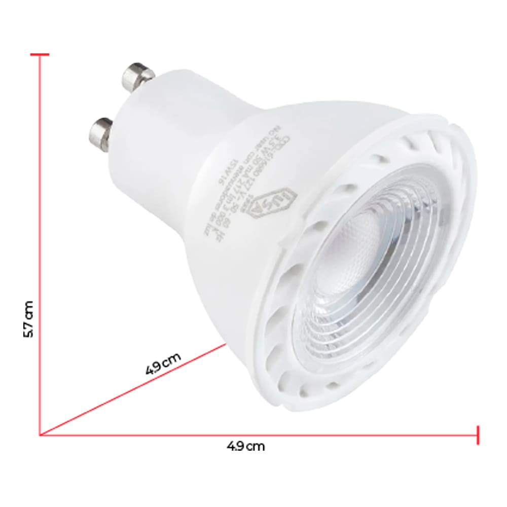 IUSA - Foco LED MR-16 GU10 luz cálida 5W