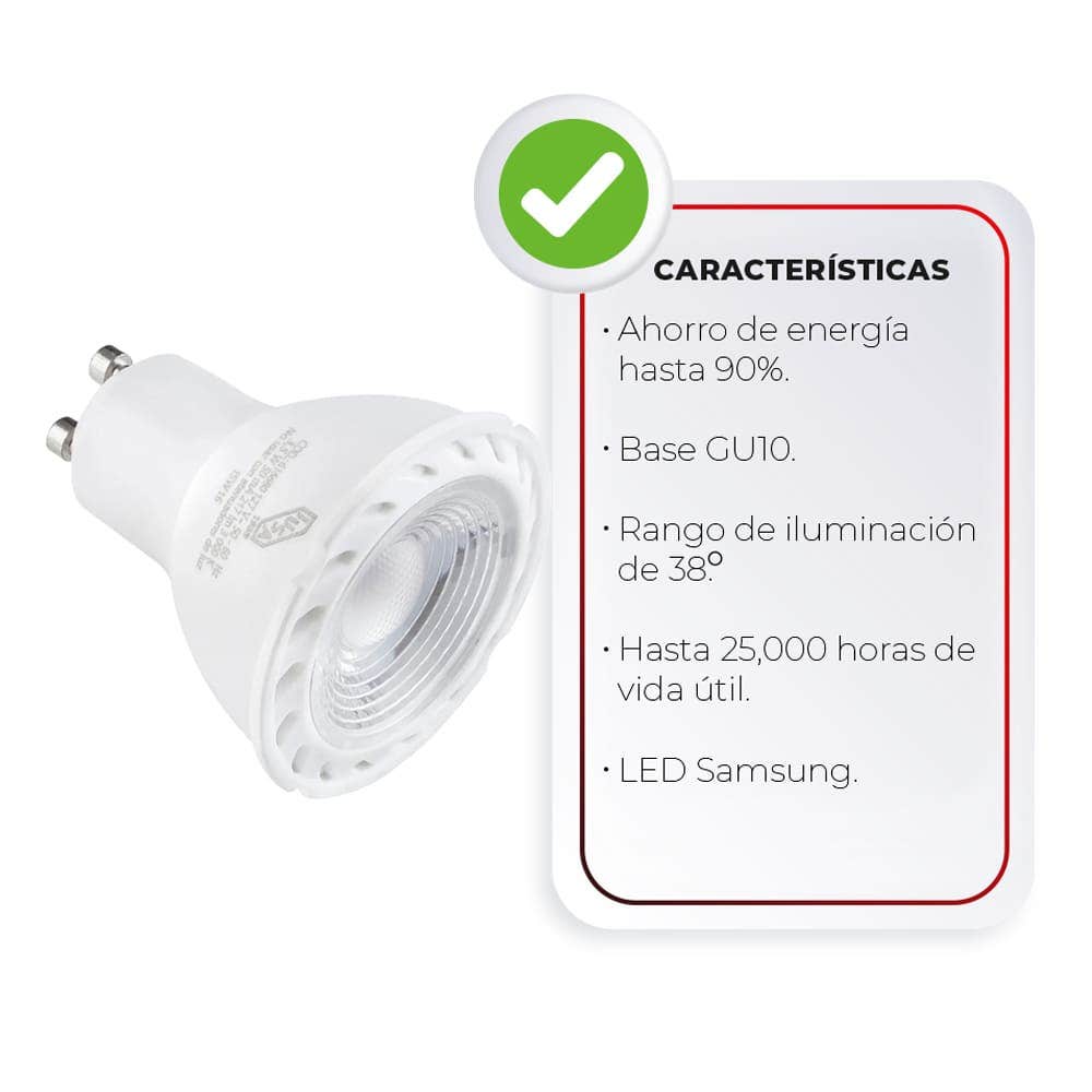 IUSA - Foco LED MR-16 gu10 luz blanca 5w iusa