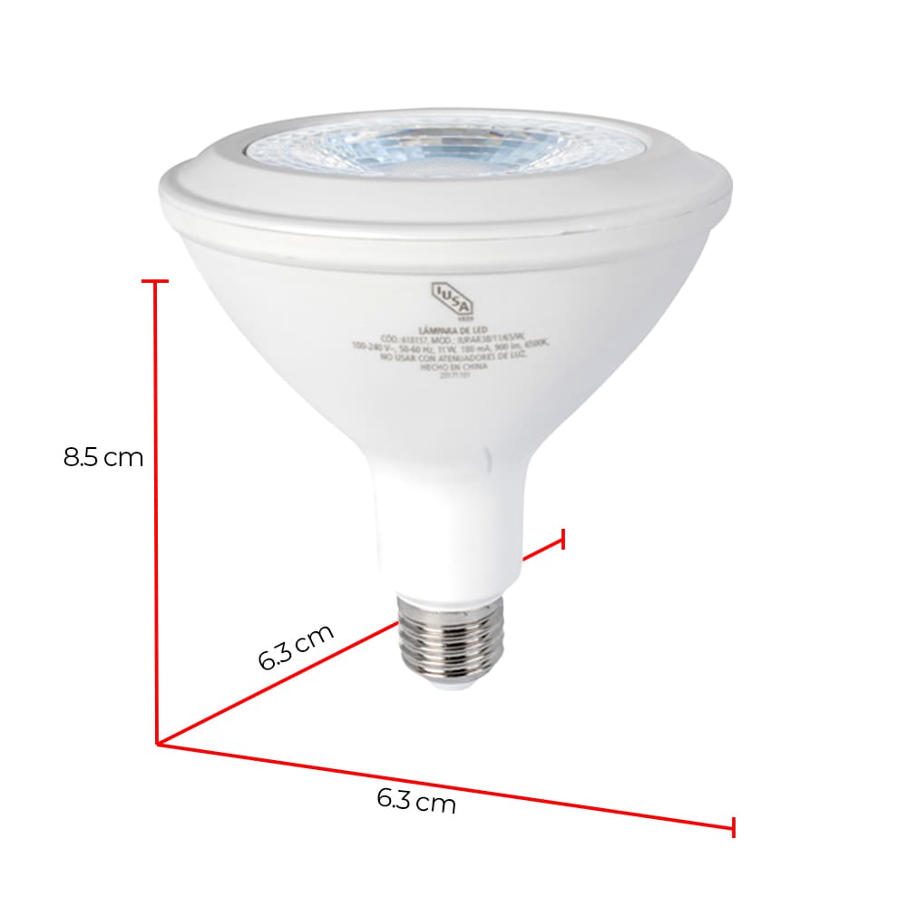 IUSA - Foco LED PAR, luz blanca 5.5W, IUSA